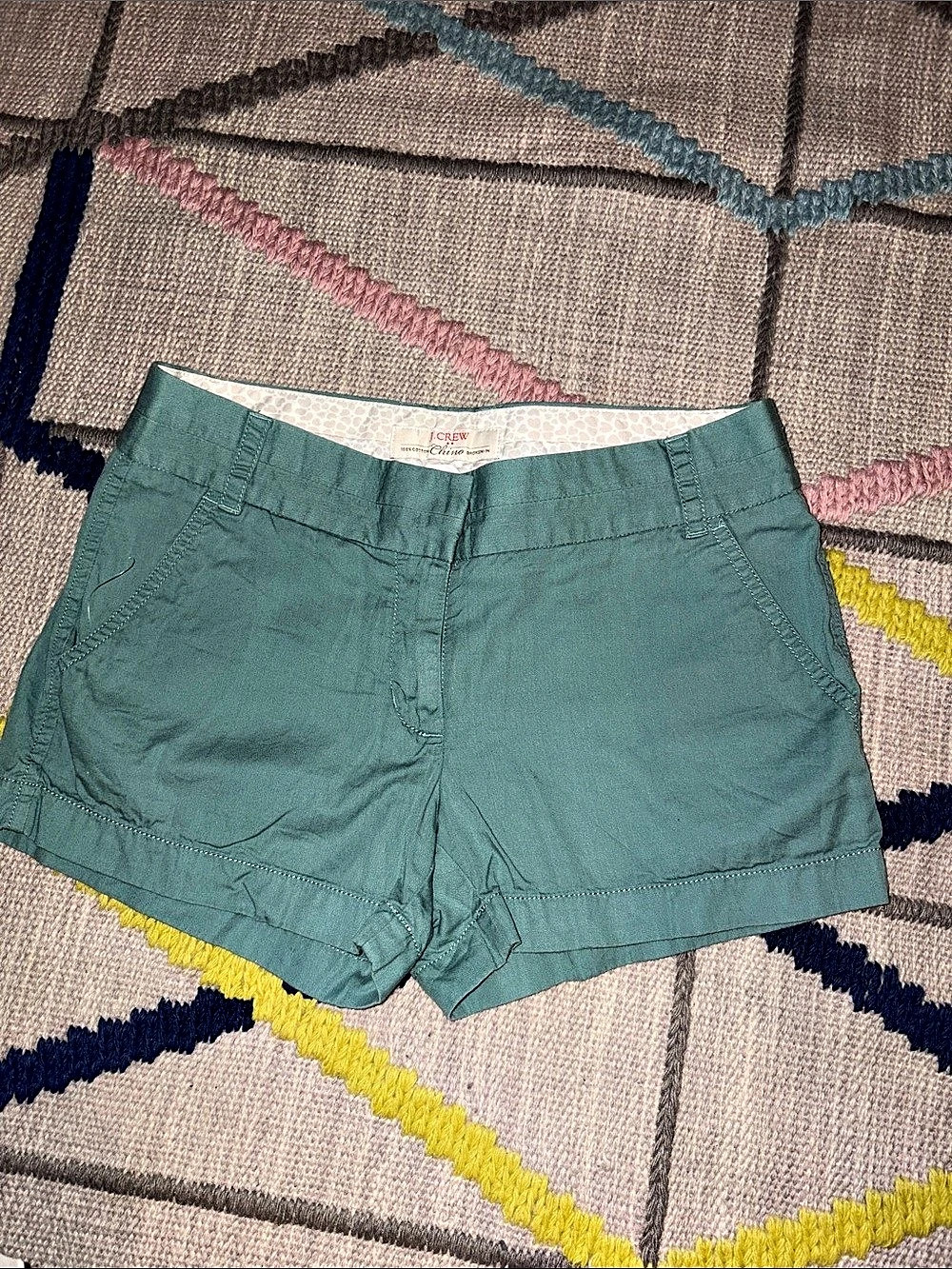 J.Crew Broken-In Chino Short Cotton High Waist Shorts Size 0